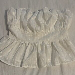 Chic White Lace Women's Blouse